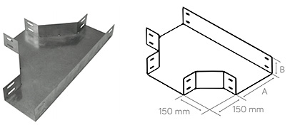 “T” Horizontal 90°